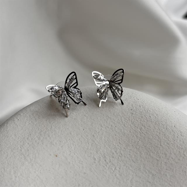 Crystal Butterfly Küpe Çifti
