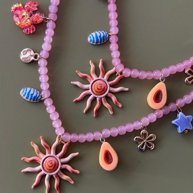 Pink Sun Kolye