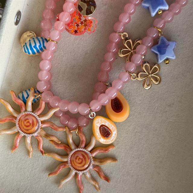 Pink Sun Kolye