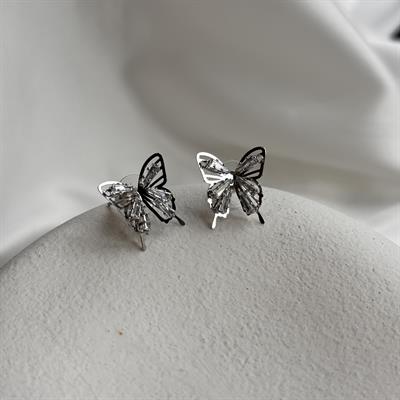 Crystal Butterfly Küpe Çifti