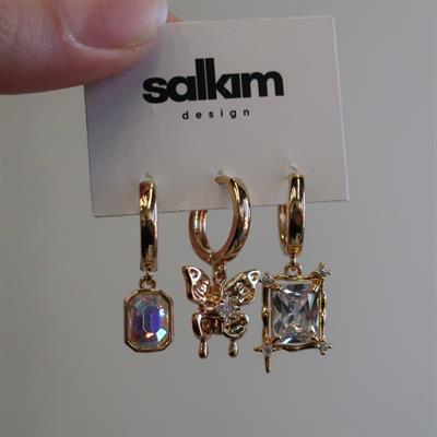 Üçlü Mariposa Küpeler
