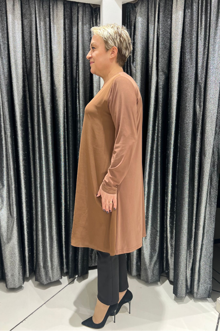 Selma Büyük Beden 100 cm Uzun Kol İçlik/Tunik