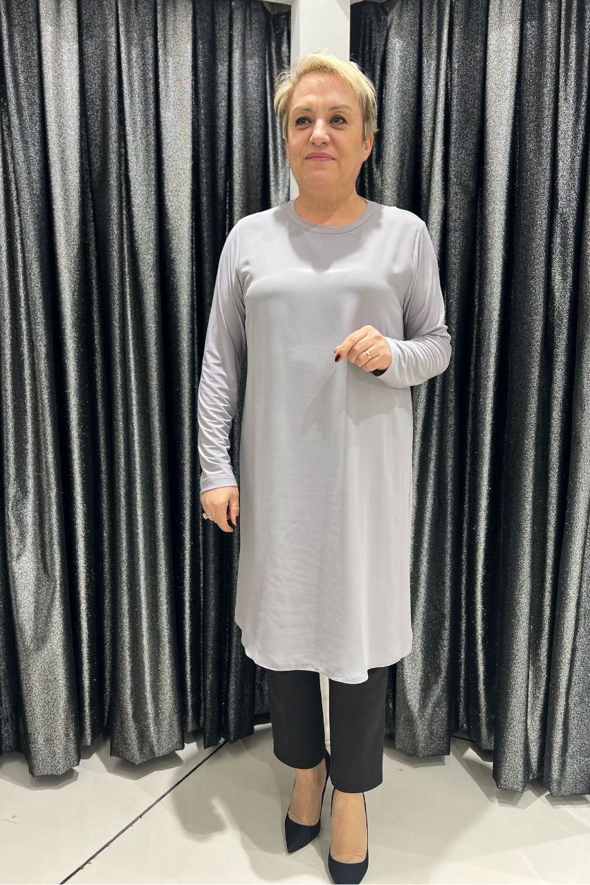 Selma Büyük Beden 100 cm Uzun Kol İçlik/Tunik