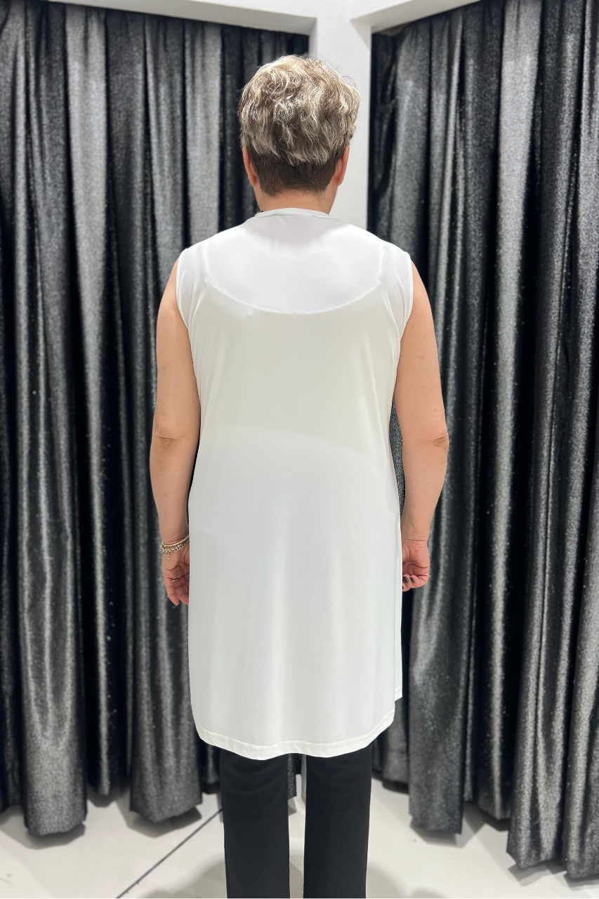 Selma Büyük Beden 90cm Kolsuz İçlik/Tunik
