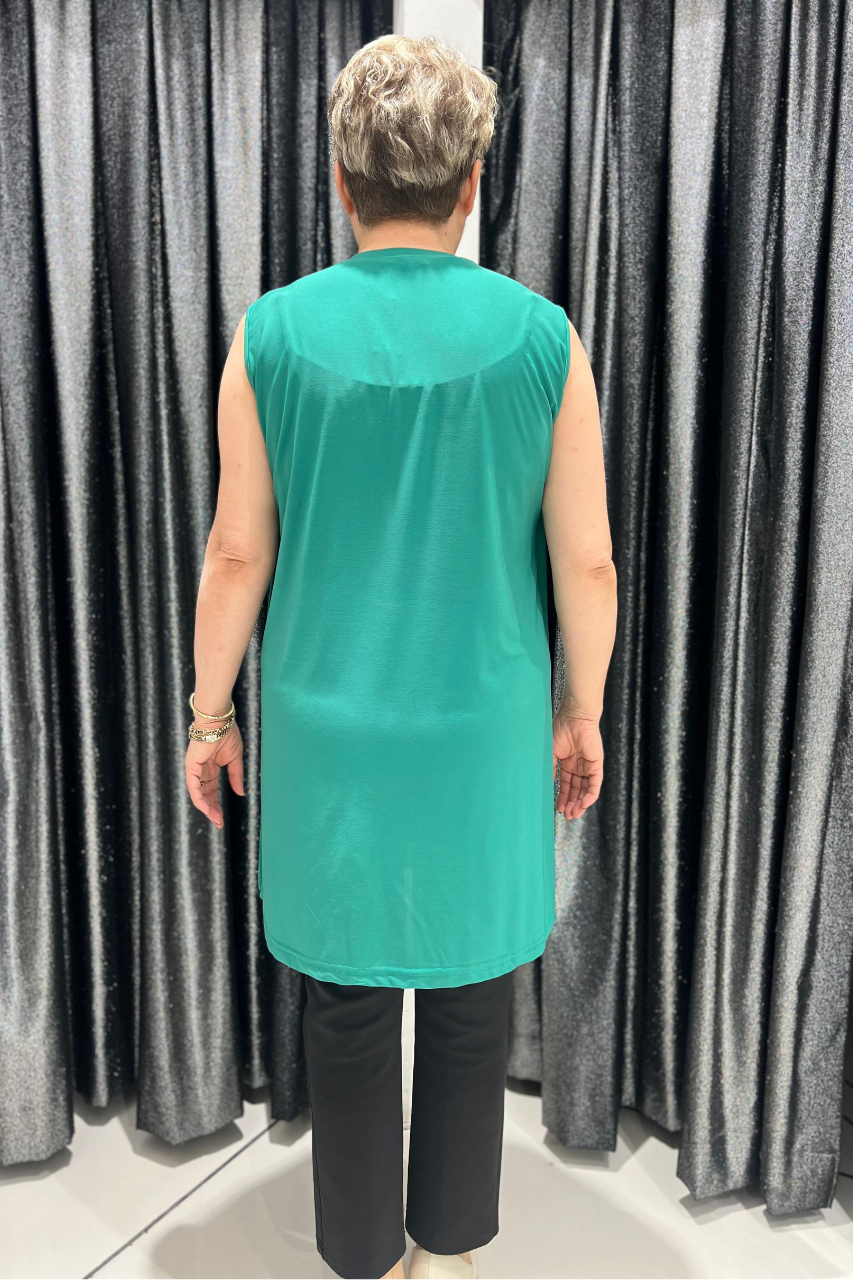 Selma Büyük Beden 90cm Kolsuz İçlik/Tunik