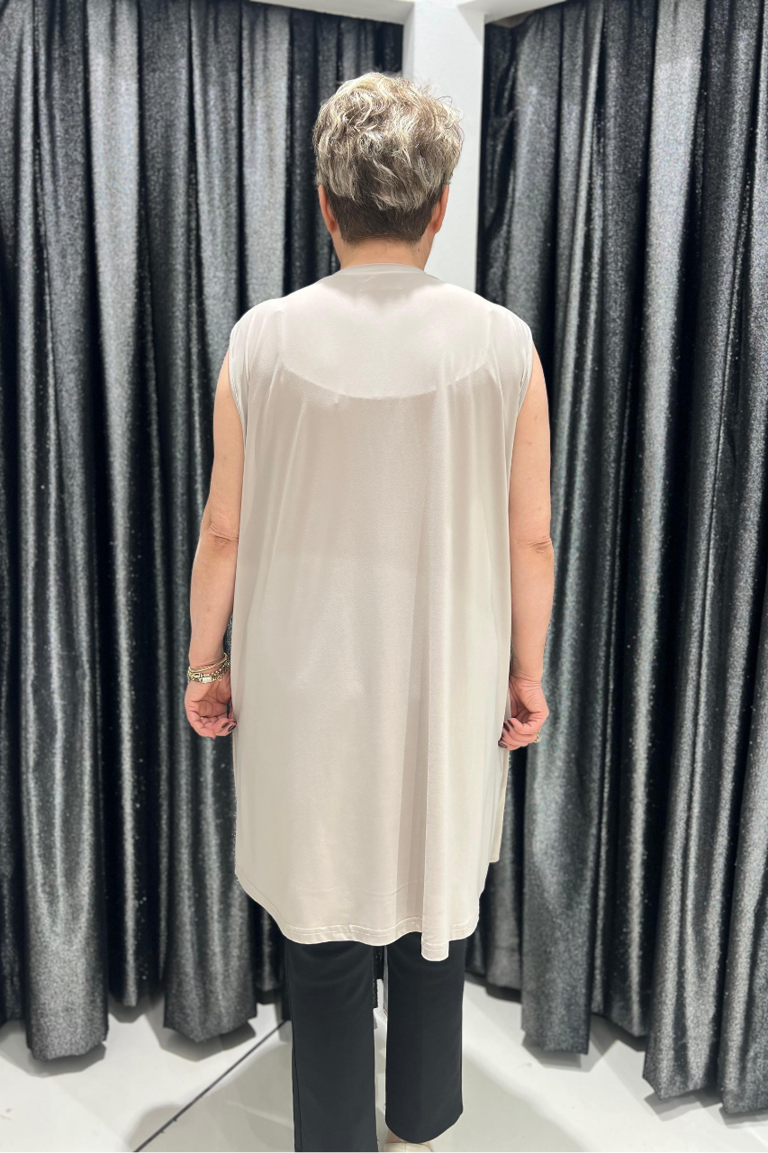 Selma Büyük Beden 90cm Kolsuz İçlik/Tunik