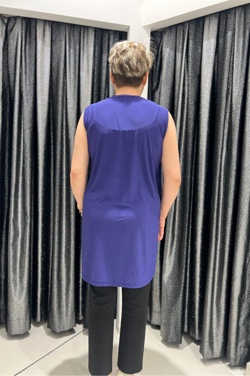 Selma Büyük Beden 90cm Kolsuz İçlik/Tunik