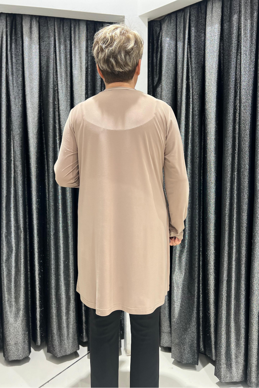 Selma Büyük Beden 90cm Uzun Kol İçlik/Tunik