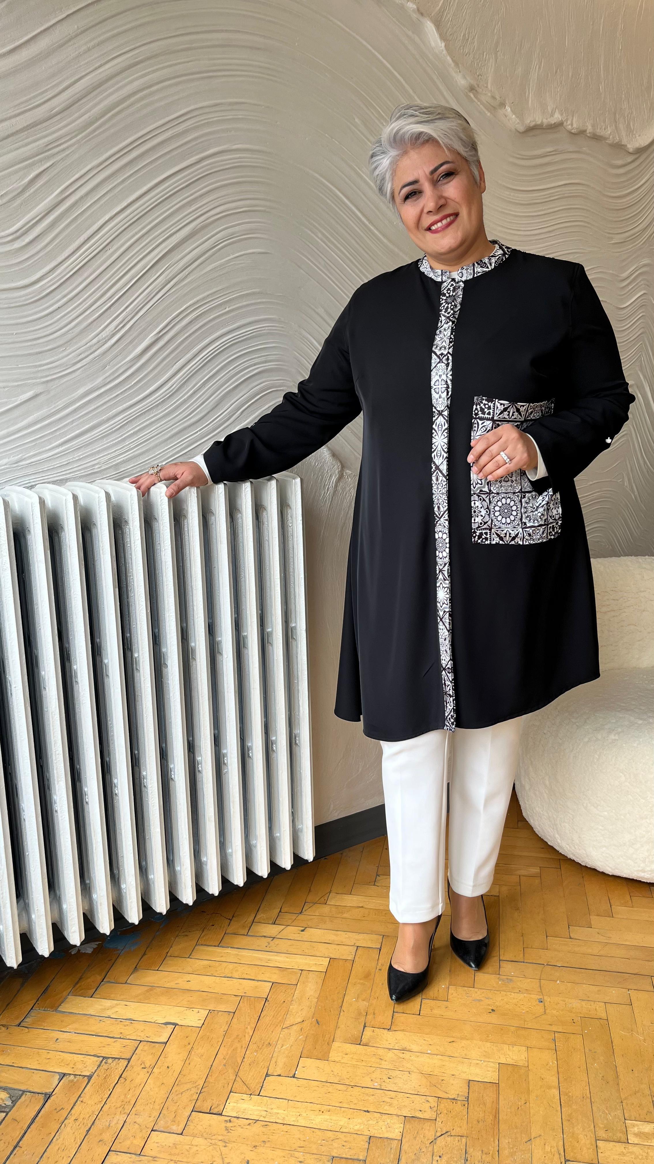 Selma Büyük Beden Asimetrik Gömlek