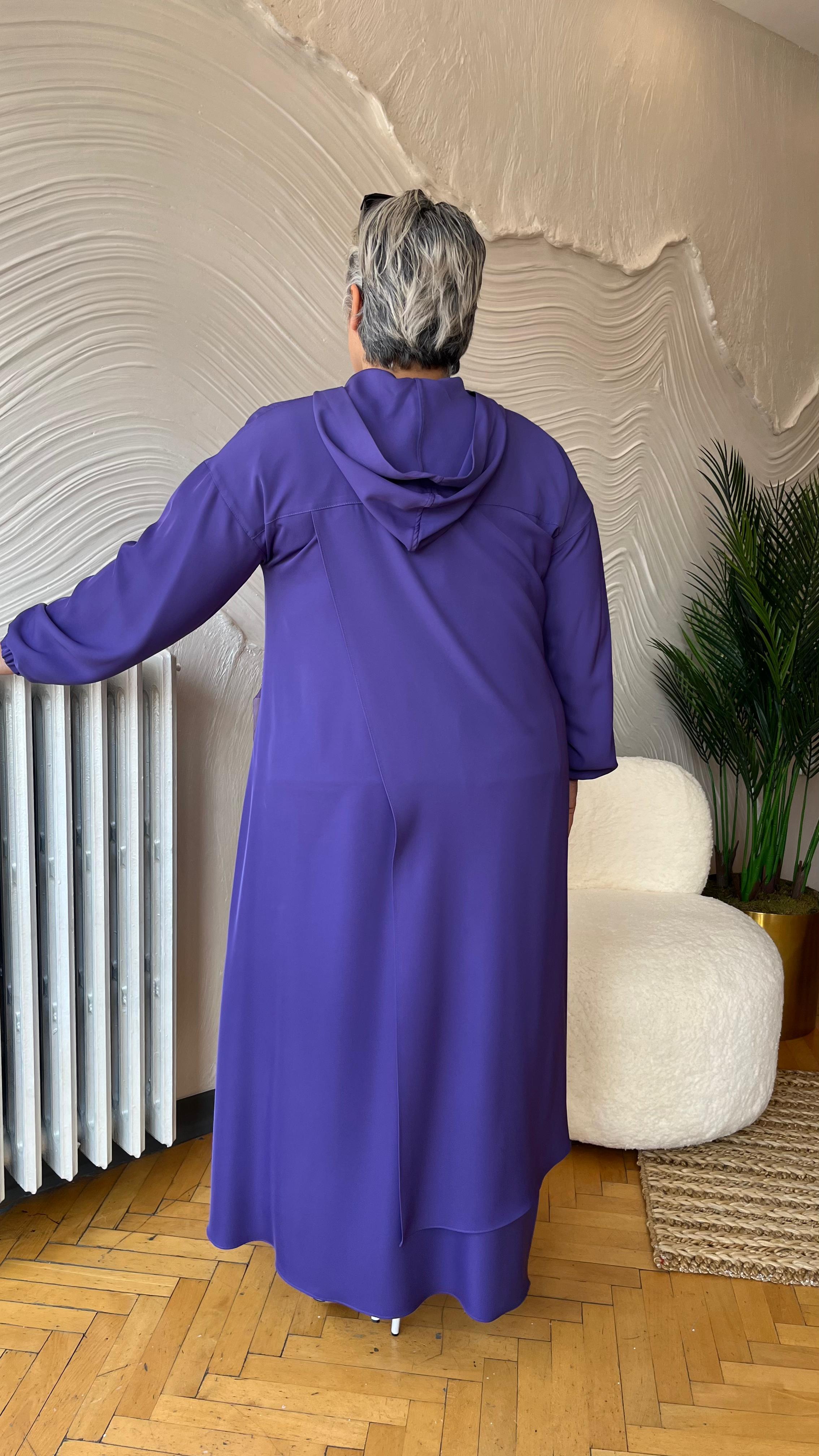 SELMA BÜYÜK BEDEN ASİMETRİK KESİM SALAŞ KAP