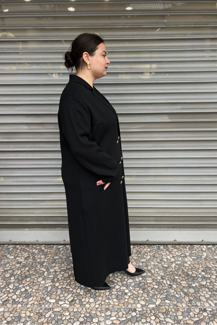 Selma Büyük Beden Blazer Triko Hırka