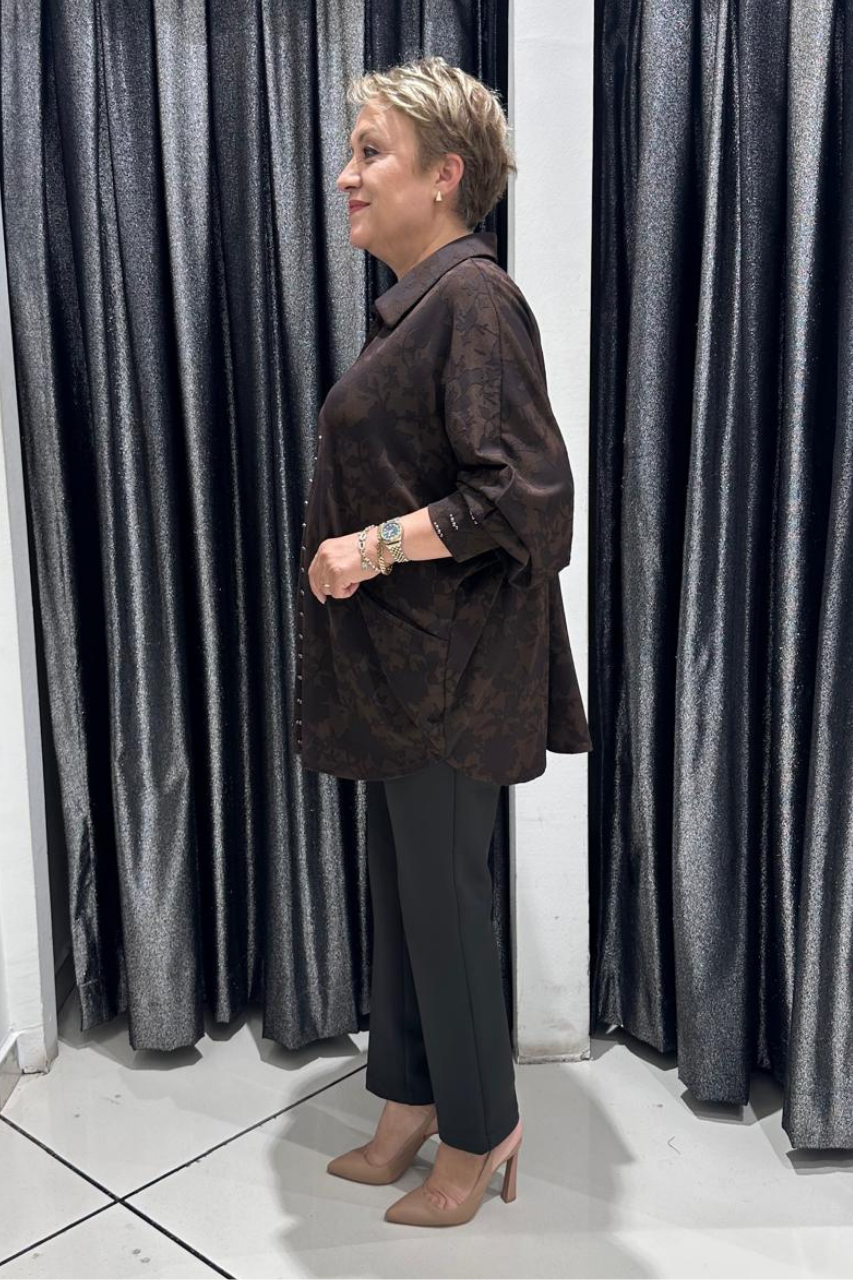 Selma Büyük Beden Dekoratif Detaylı Bluz