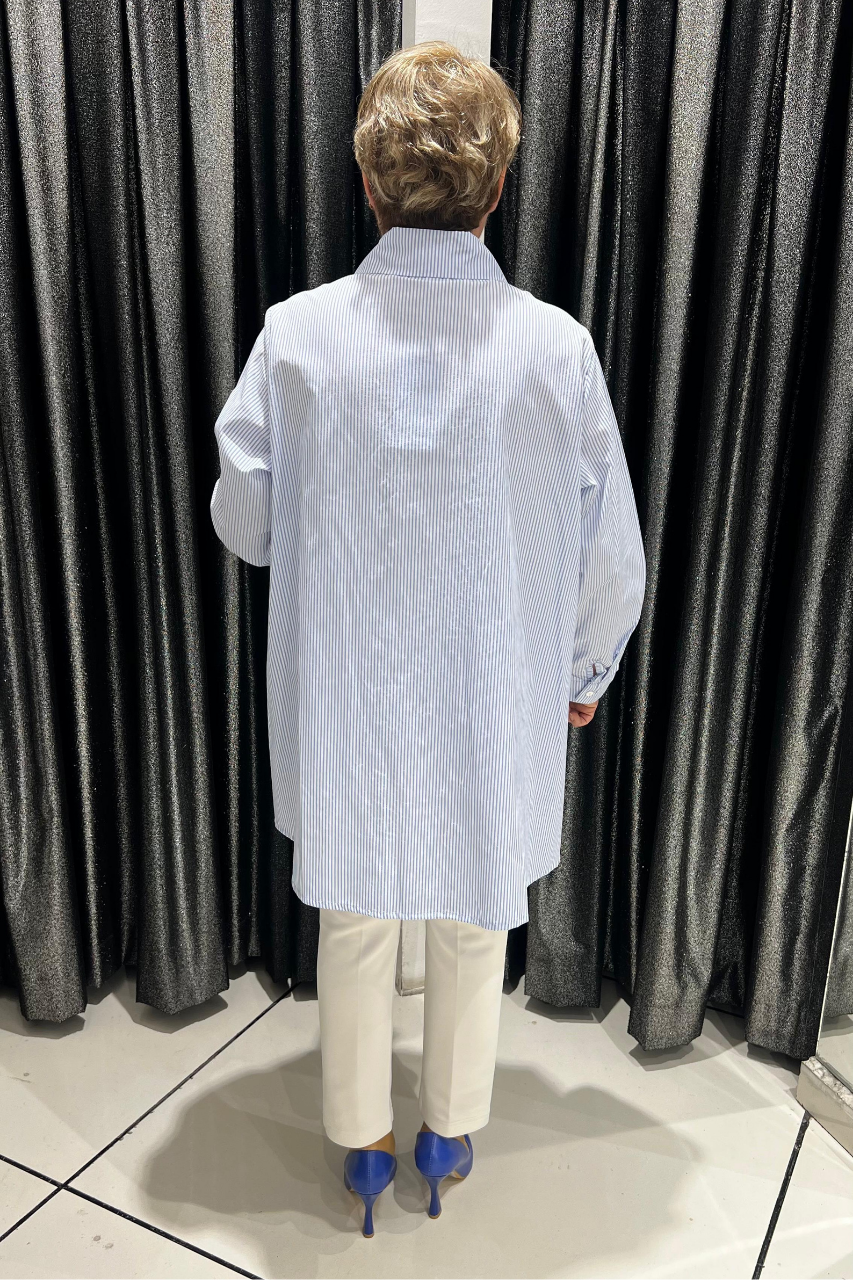 Selma Büyük Beden Dekoratif Detaylı Oversize Koton Gömlek