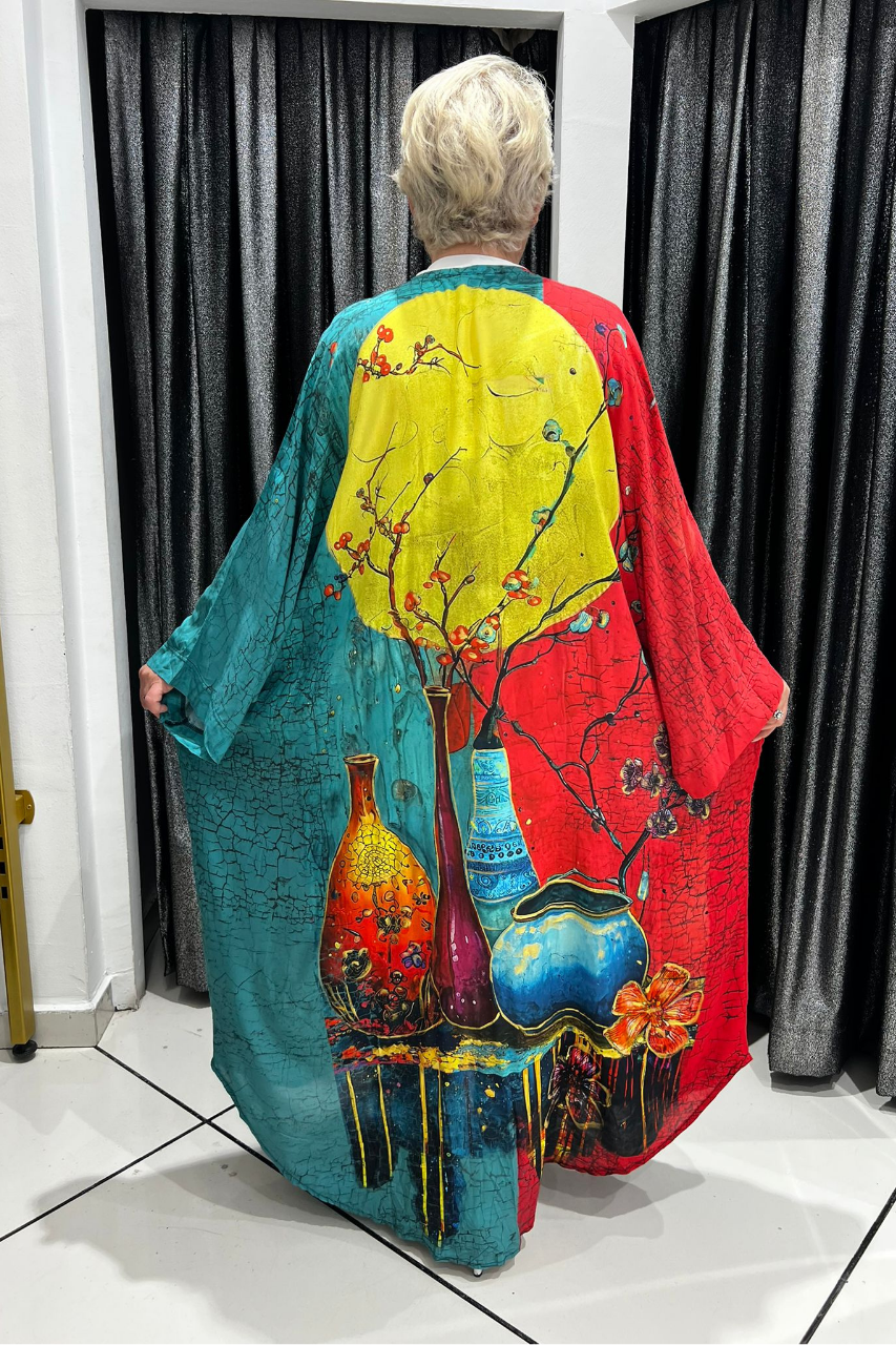 Selma Büyük Beden Desenli Kimono
