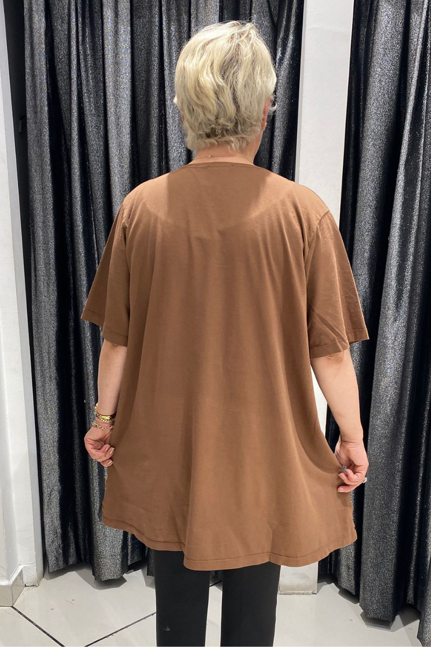 Selma Büyük Beden Desenli T-Shirt