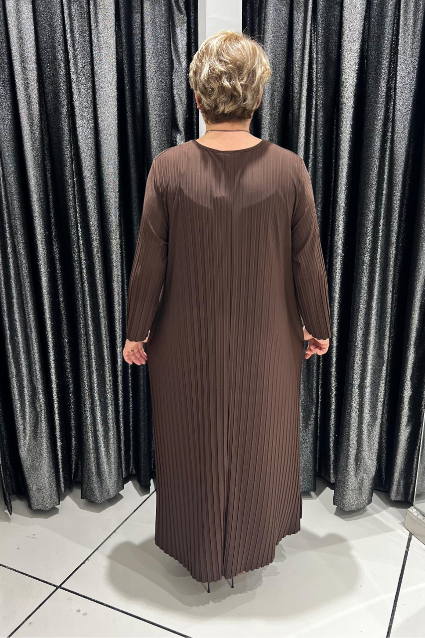 Selma Büyük Beden Elbise + Hediye Kolye
