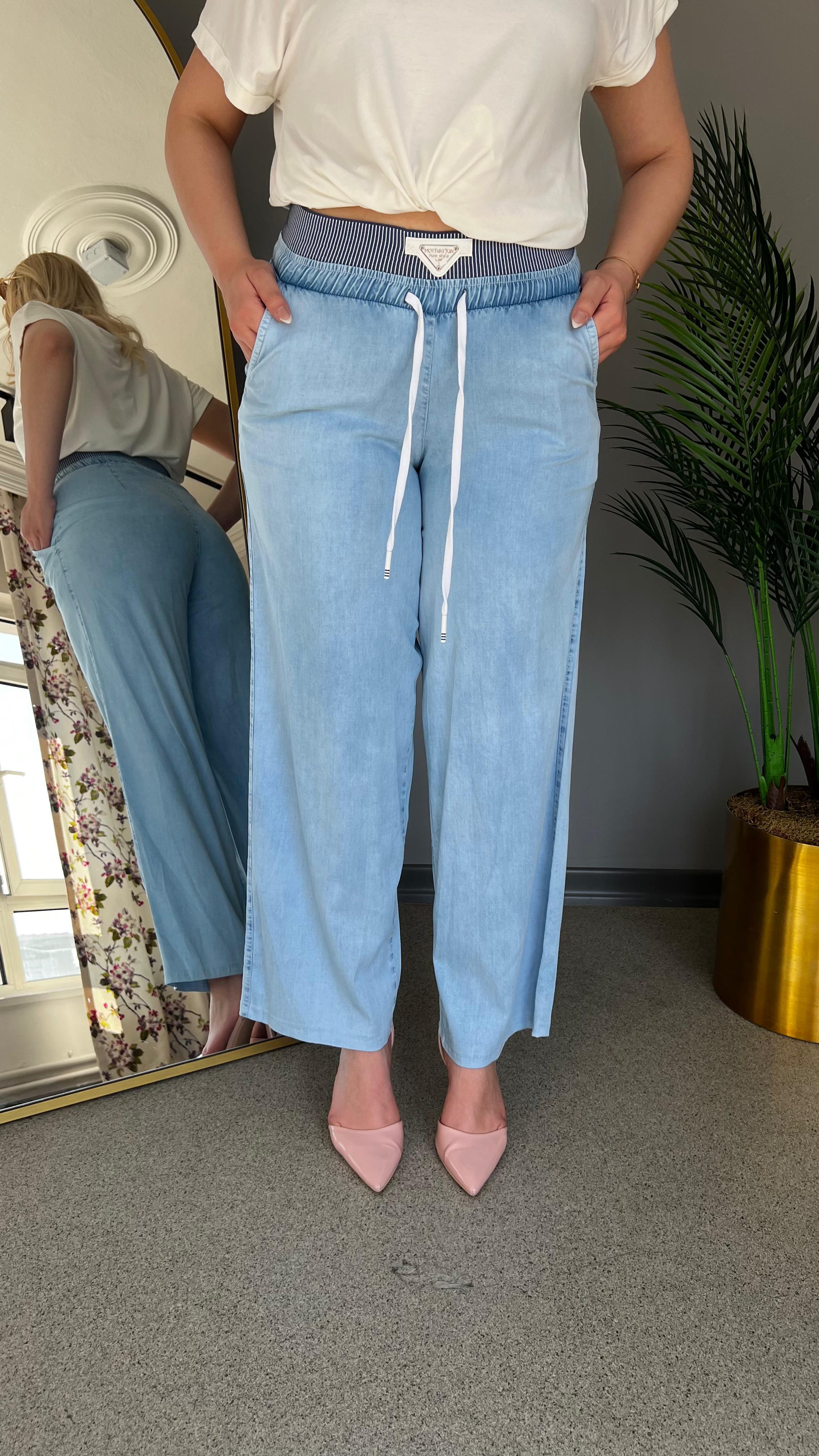 Selma büyük beden Geniş Paça Pantolon