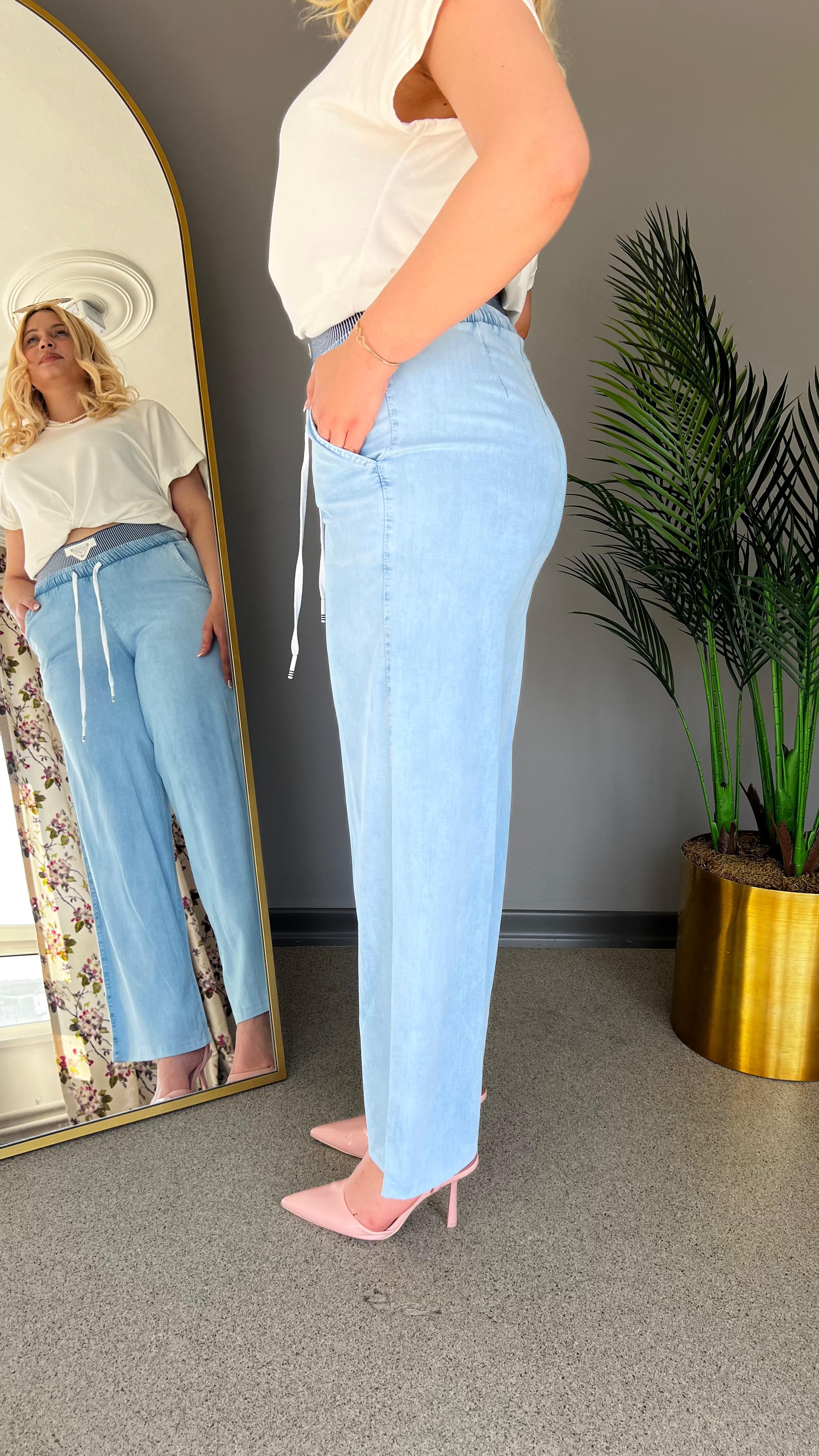 Selma büyük beden Geniş Paça Pantolon