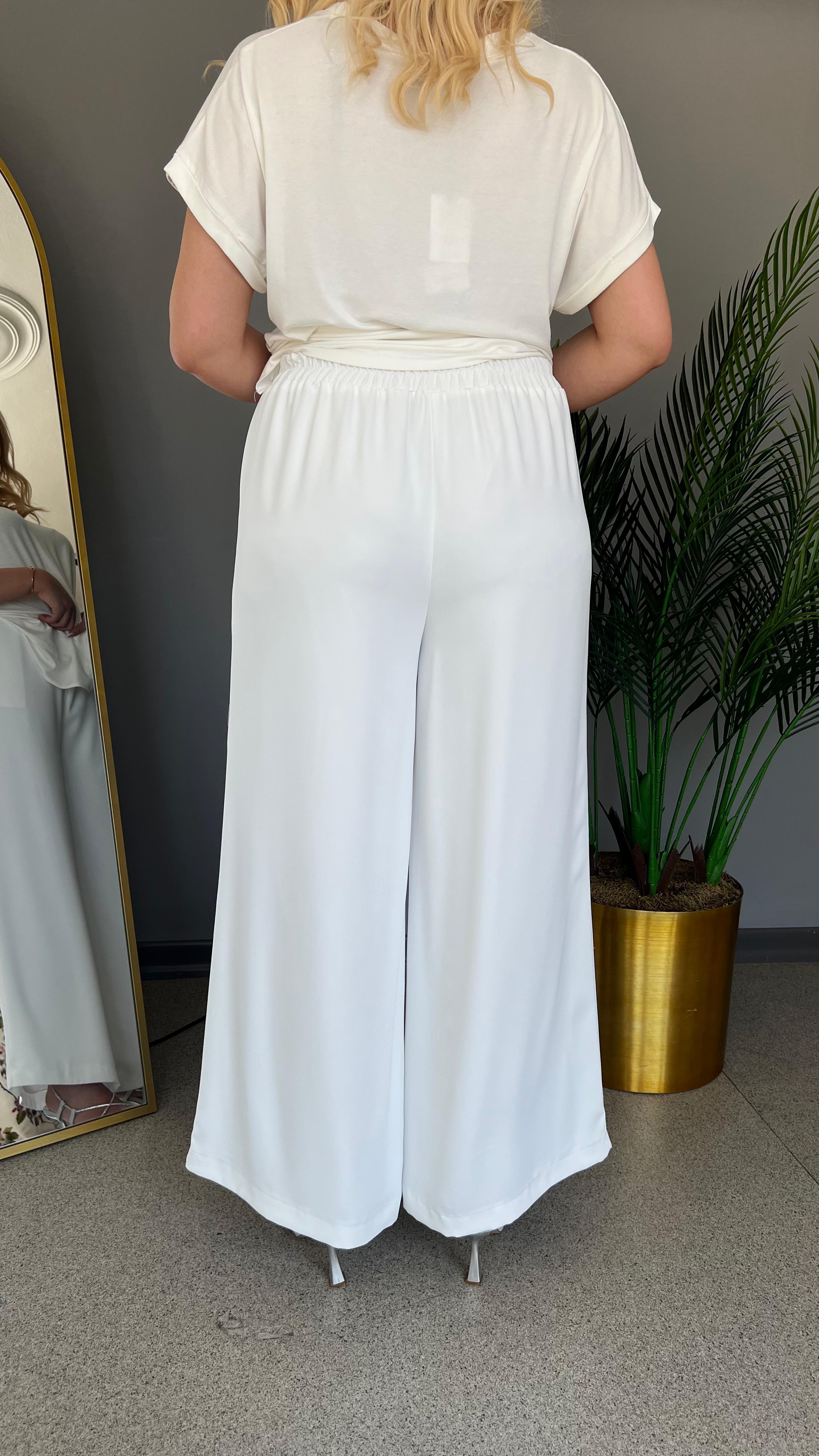 Selma Büyük Beden Geniş Paça Rahat Pantolon Büyük
