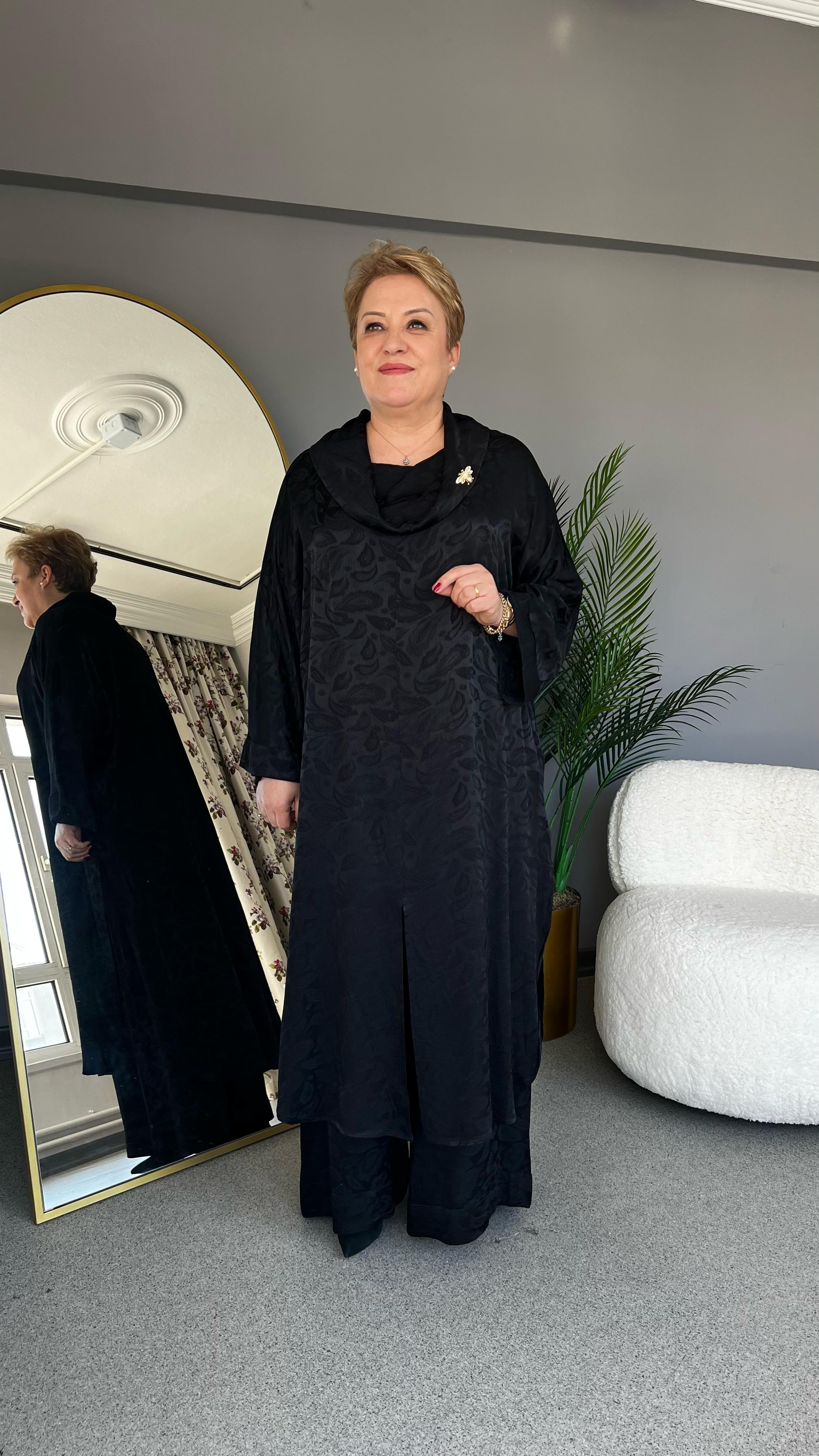 Selma Büyük Beden Geniş Yakalı Takım