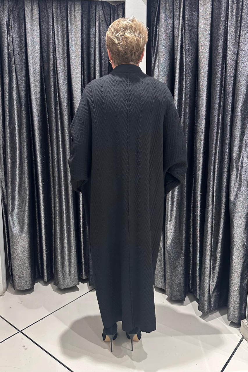 Selma Büyük Beden Hakim Yaka Triko Kap Modeli