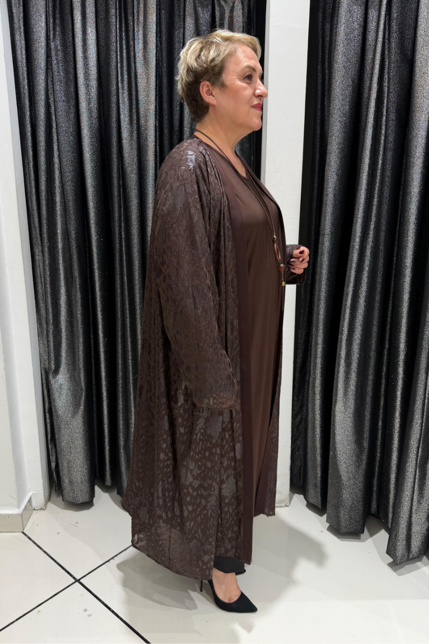 Selma Büyük Beden İçli Dışlı Takım Kolye Hediyeli