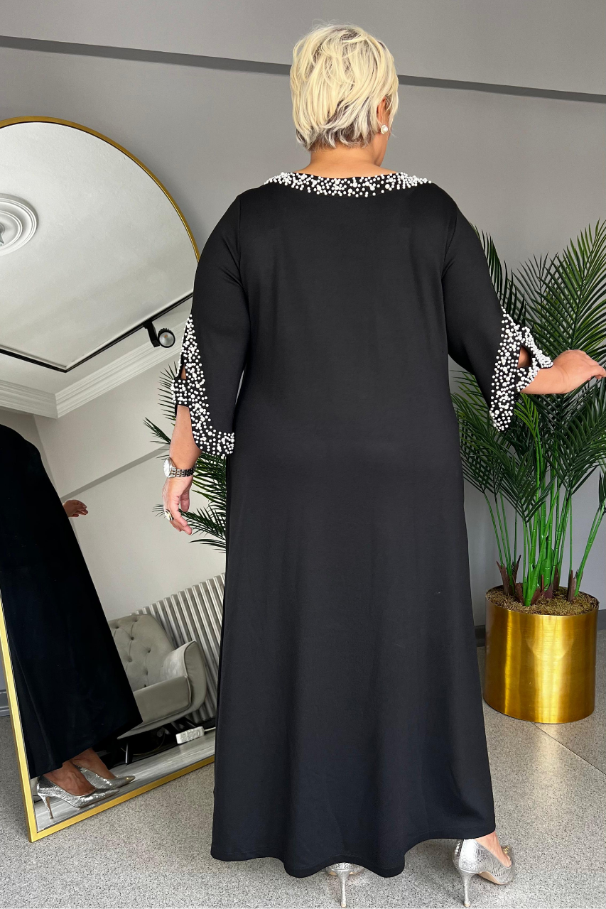 Selma Büyük Beden İncili Elbise