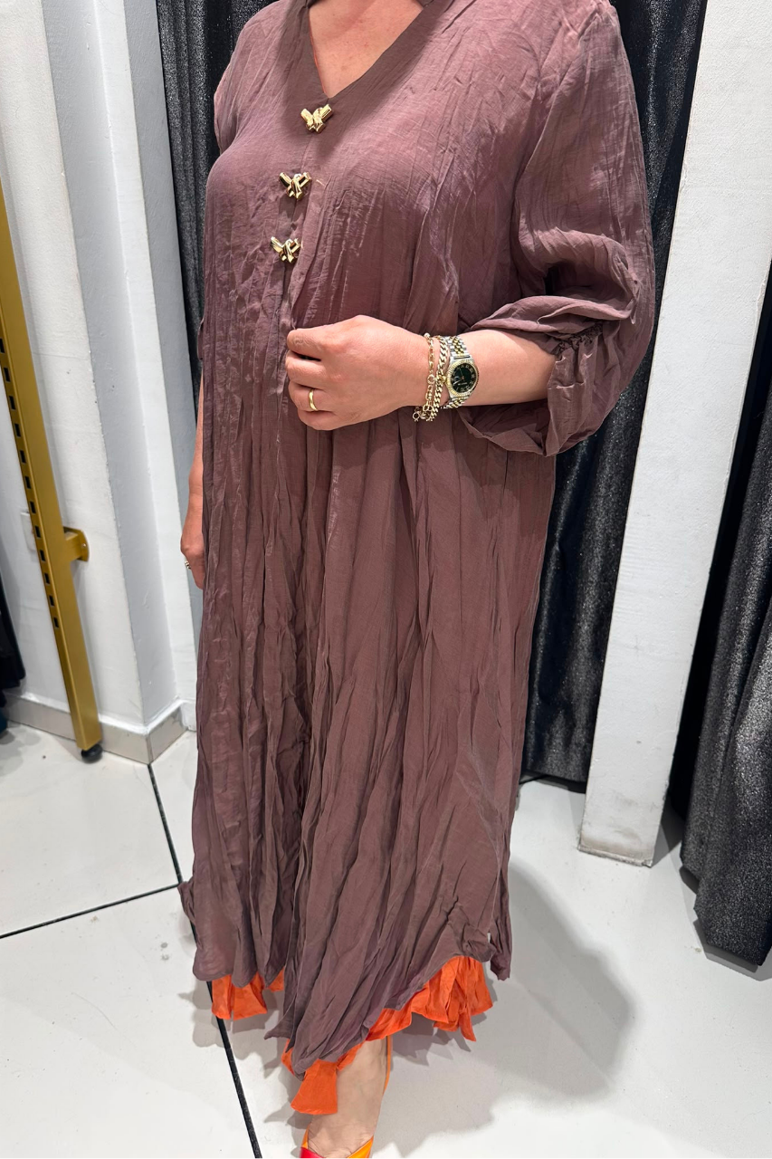 Selma Büyük Beden Katmanlı Tasarım Elbise