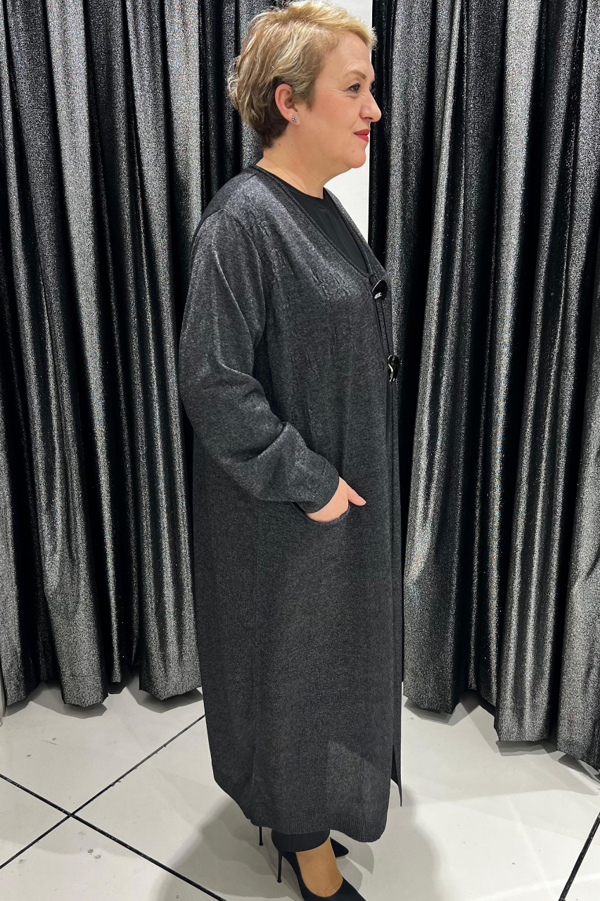 Selma Büyük Beden Merserize Şık Hırka