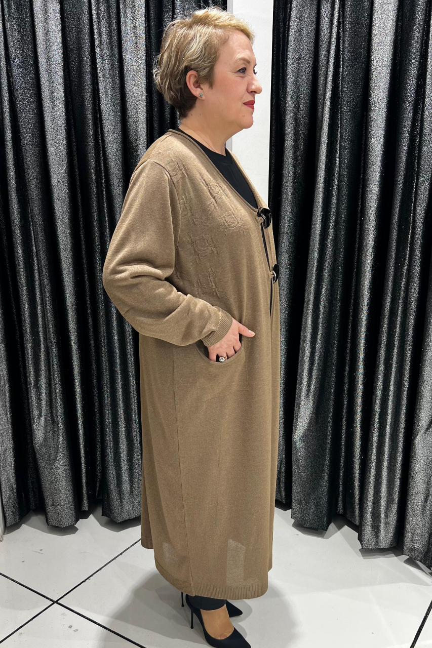 Selma Büyük Beden Merserize Şık Hırka
