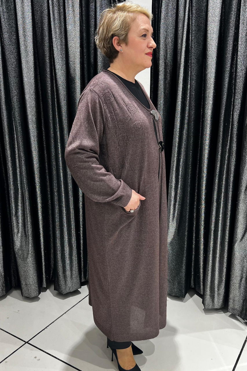 Selma Büyük Beden Merserize Şık Hırka