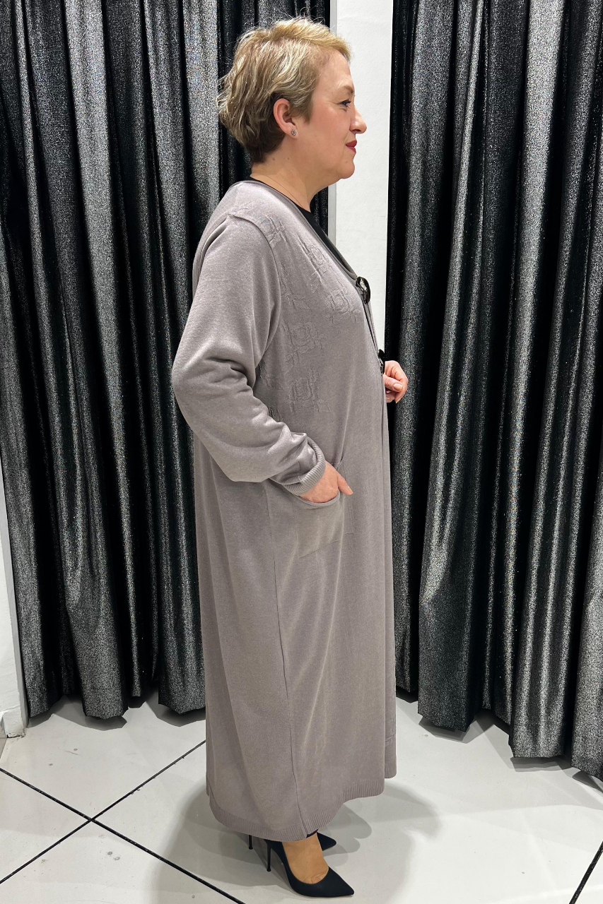Selma Büyük Beden Merserize Şık Hırka