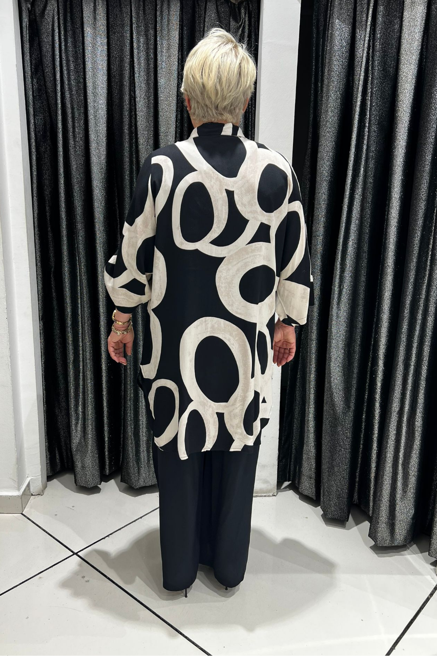 Selma Büyük Beden Modern Desenli Alt Üst Takım