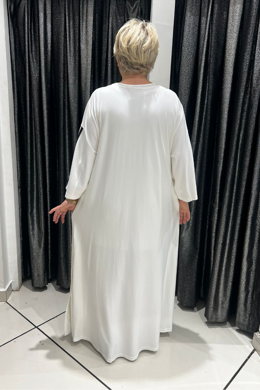 Selma Büyük Beden Modern Tasarım Uzun Elbise