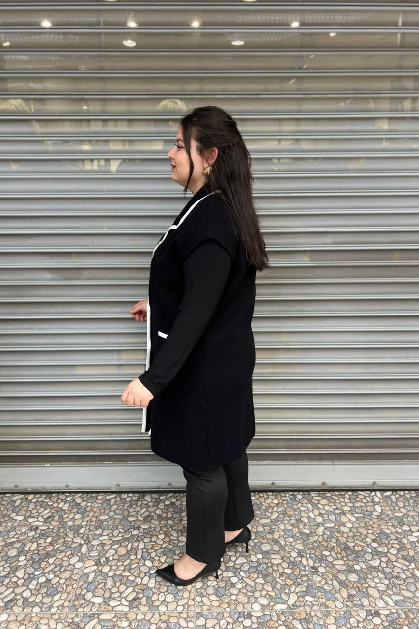 Selma Büyük Beden Modern Tasarım Yelek