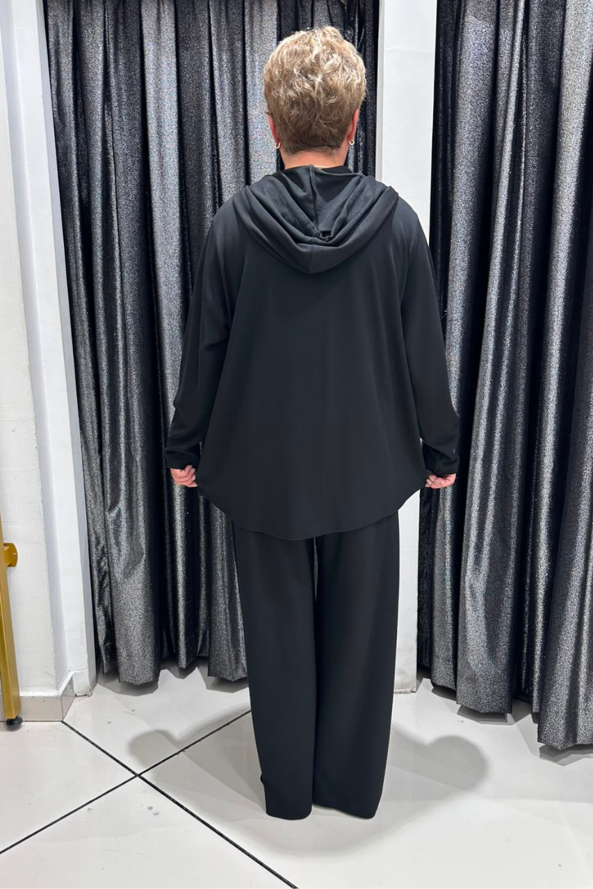 Selma Büyük Beden Patch Detaylı Renkli Desenli Takım