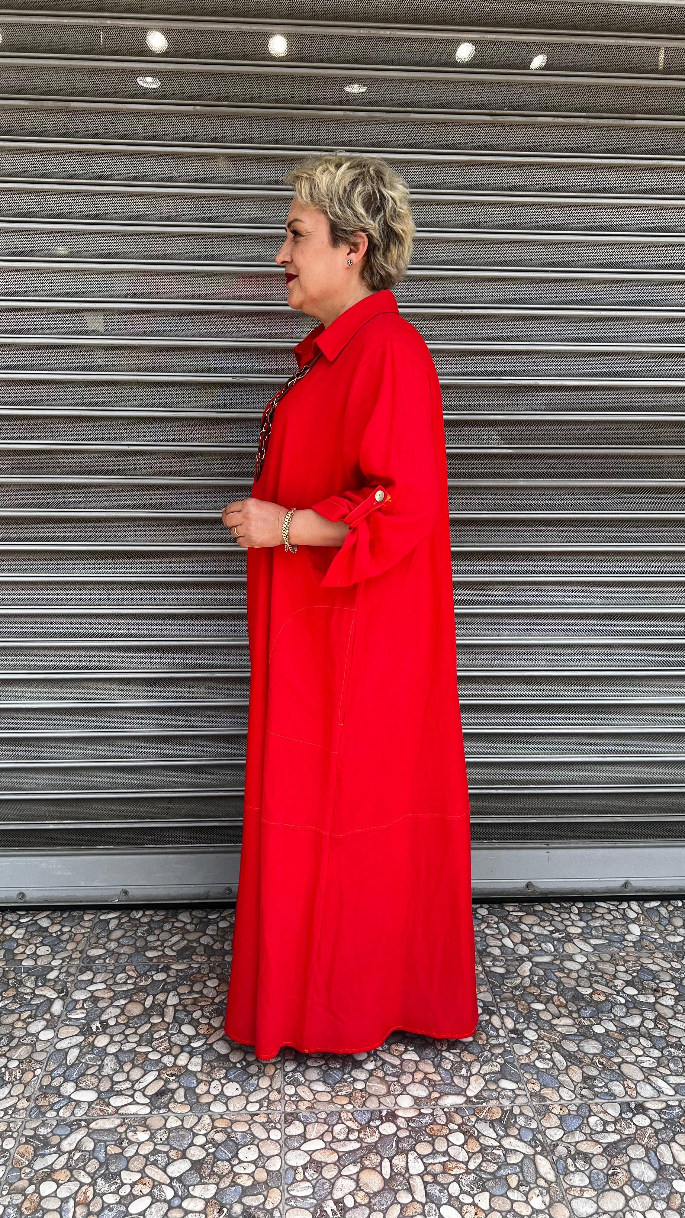 Selma Büyük Beden Rahat Kesim Elbise