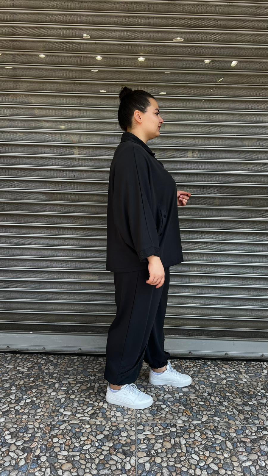 Selma Büyük Beden Rahat Kesim Oversize Alt Üst Takım