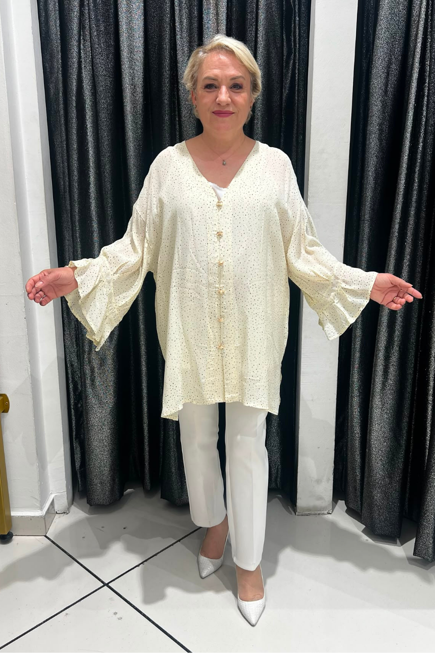 Selma Büyük Beden Rahat Kesim Şık Gömlek