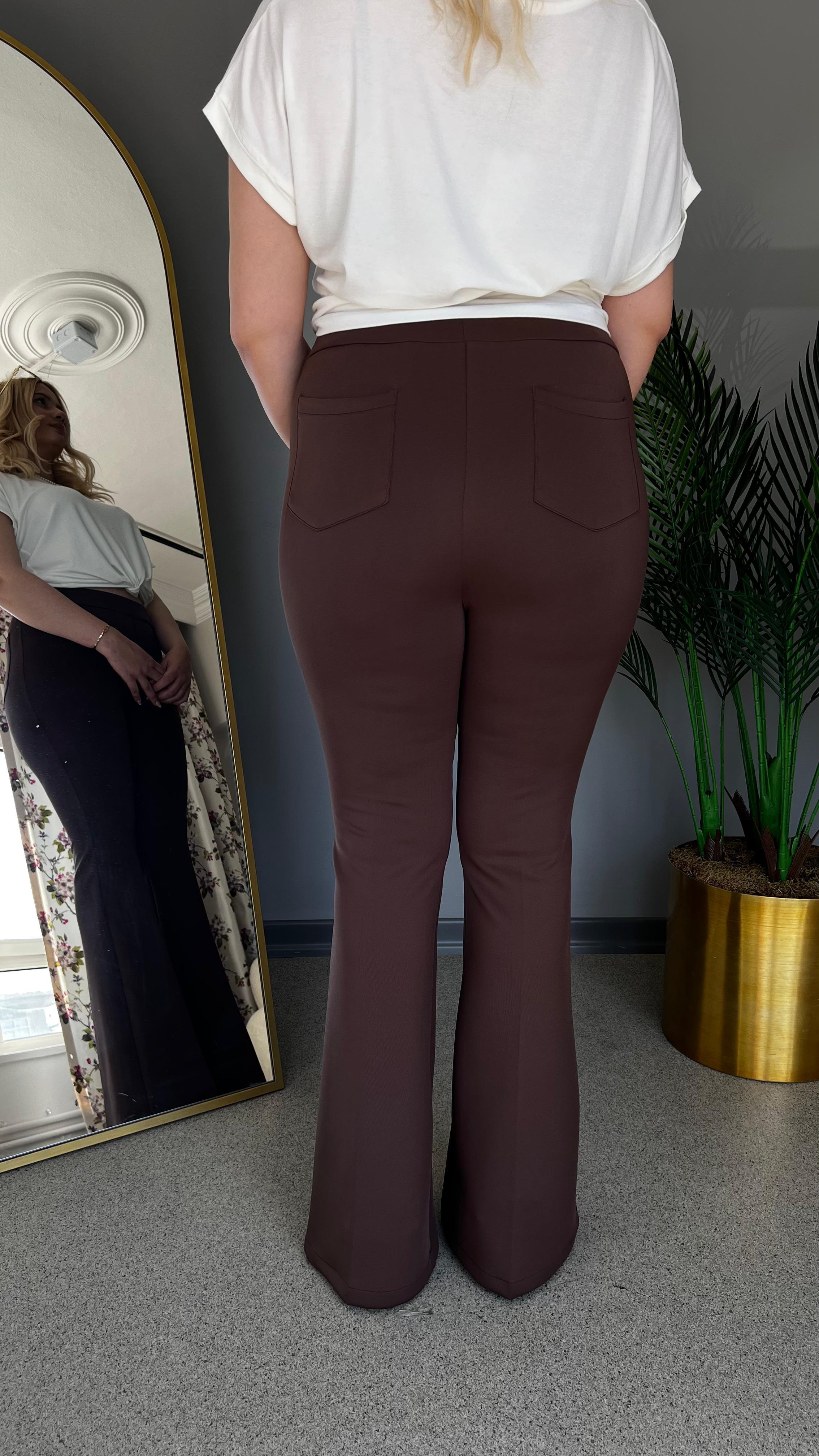 Selma Büyük Beden Scuba Kumaş İspanyol Paça Dalgıç Pantolon