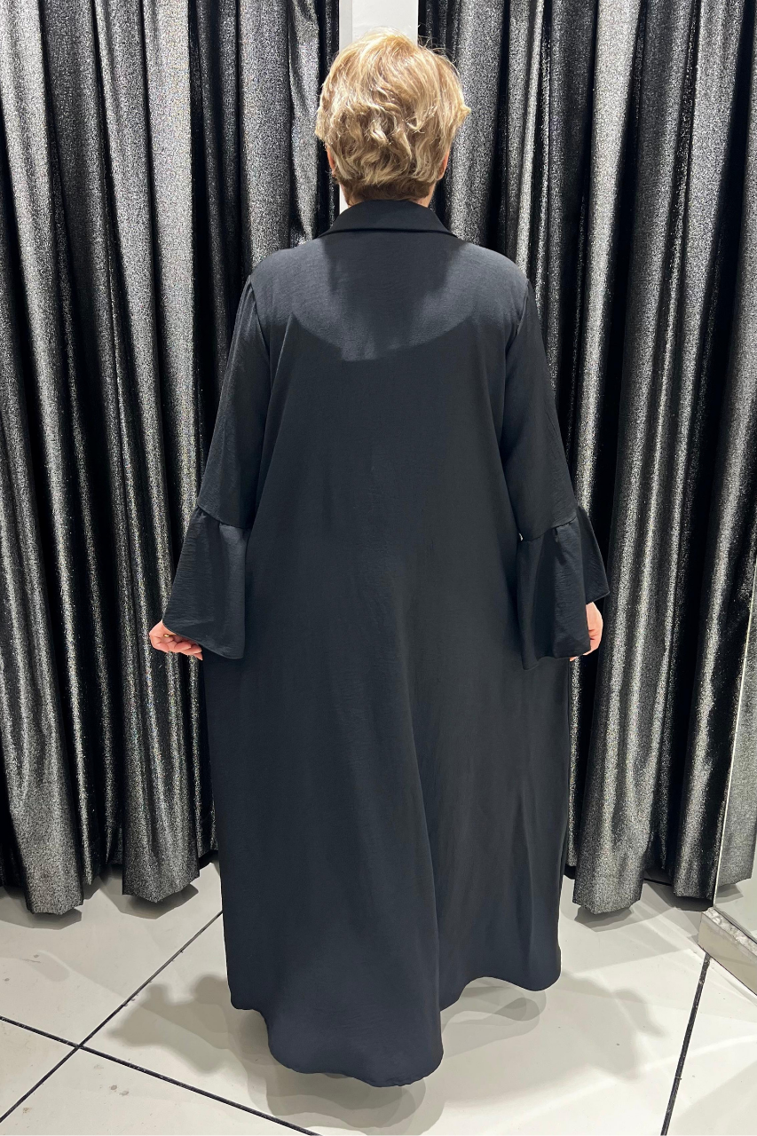 Selma Büyük Beden Şık Detaylı Elbise