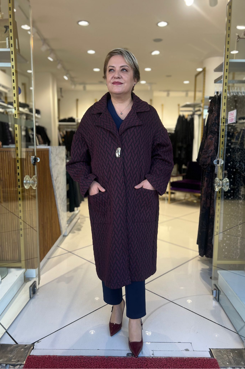 Selma Büyük Beden Şık Mont/Kaban