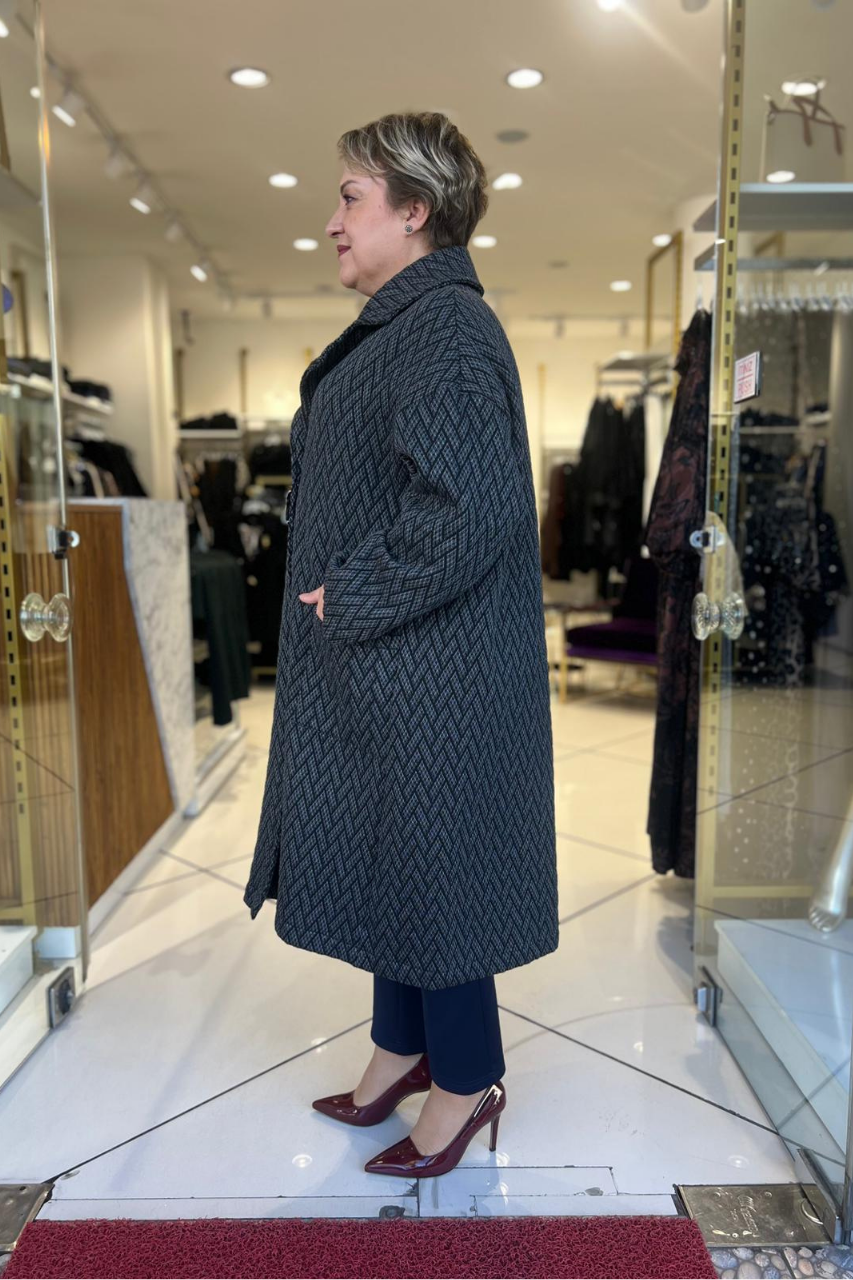 Selma Büyük Beden Şık Mont/Kaban