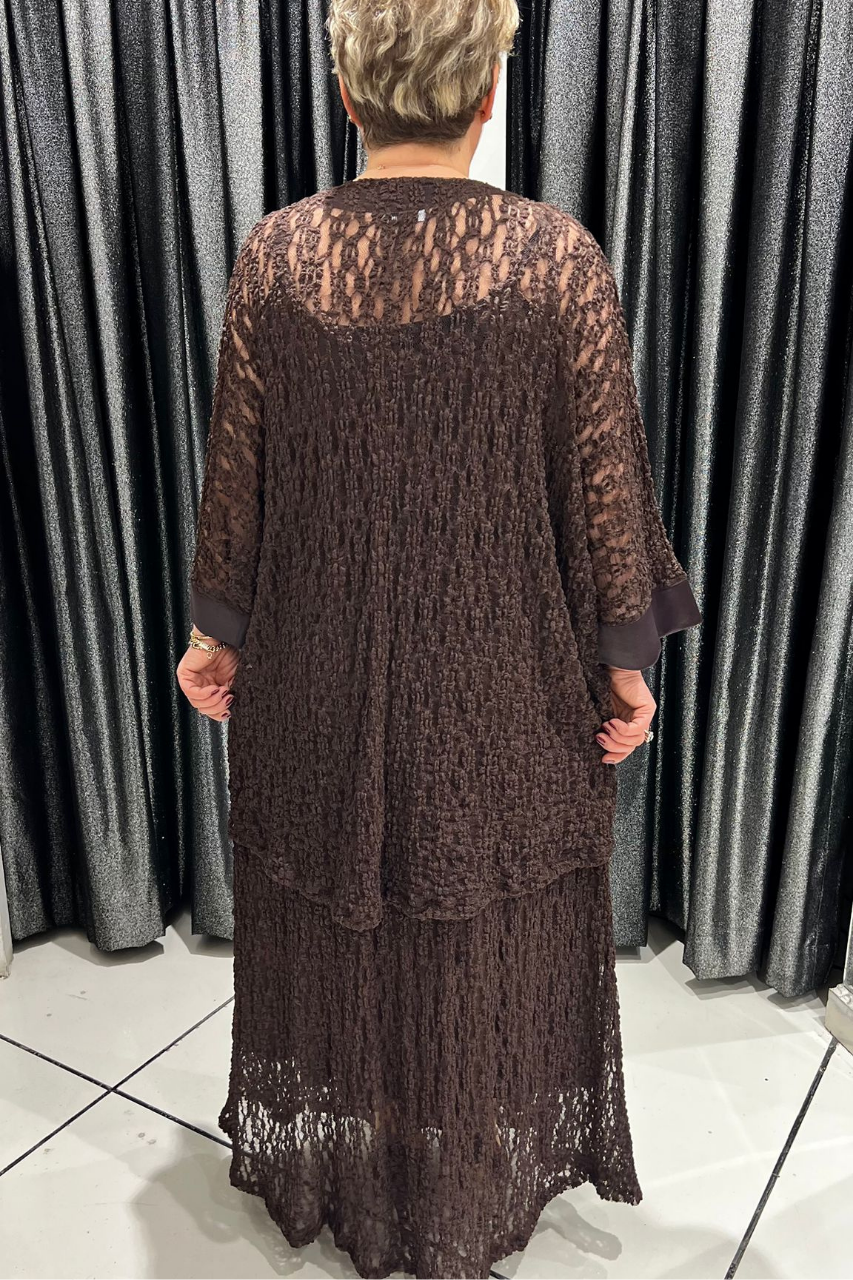 Selma Büyük Beden Siyah Dantel Tunik (Etek Dahil Değildir)