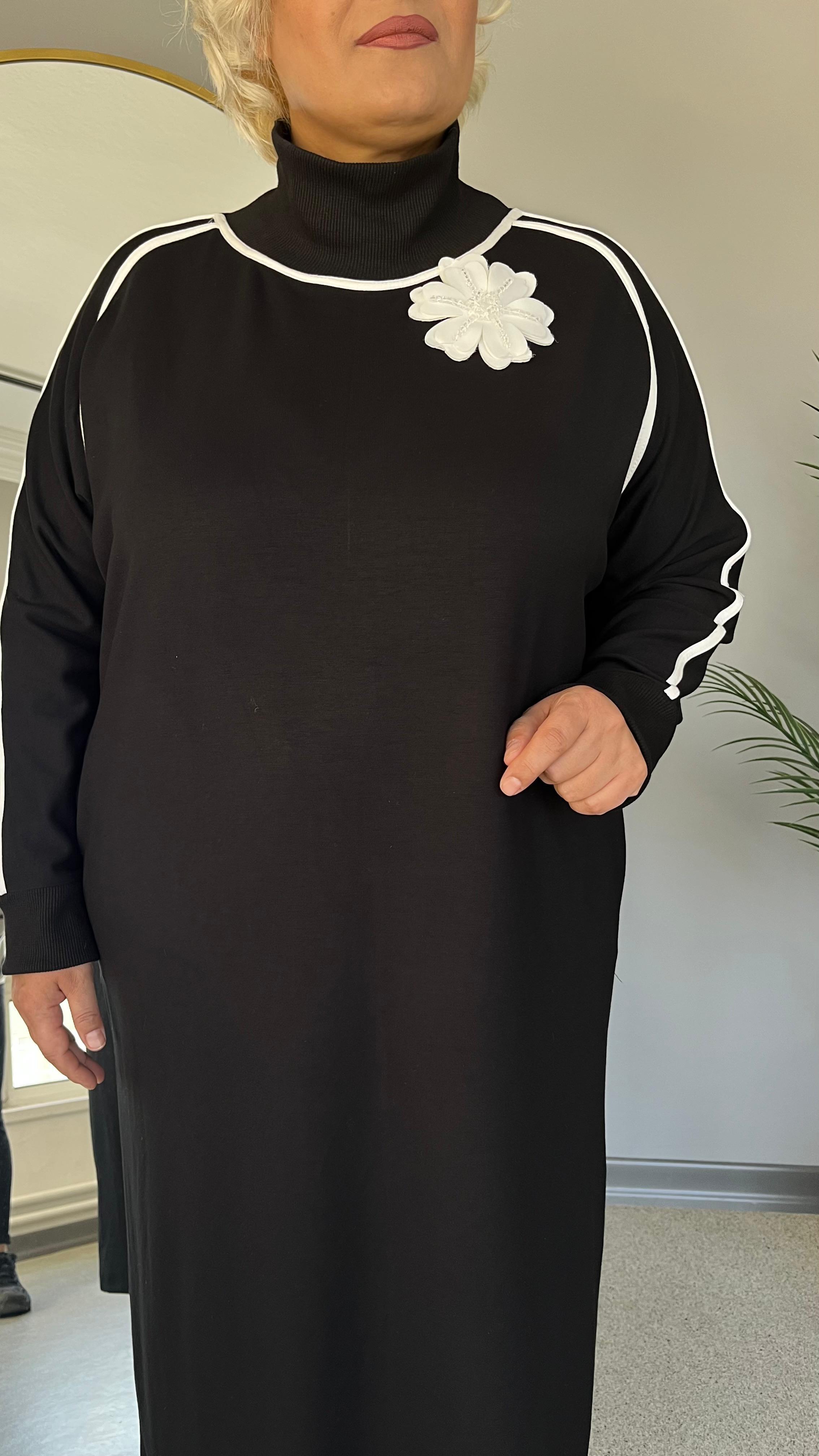 Selma Büyük Beden Spor Reglan Kol Elbise