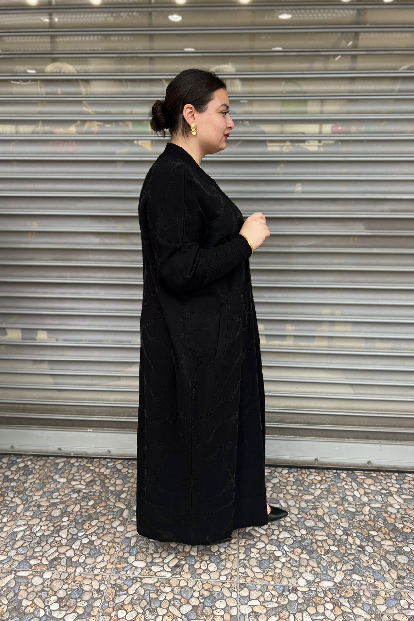 Selma Büyük Beden Tam Boy Tasarım Hırka
