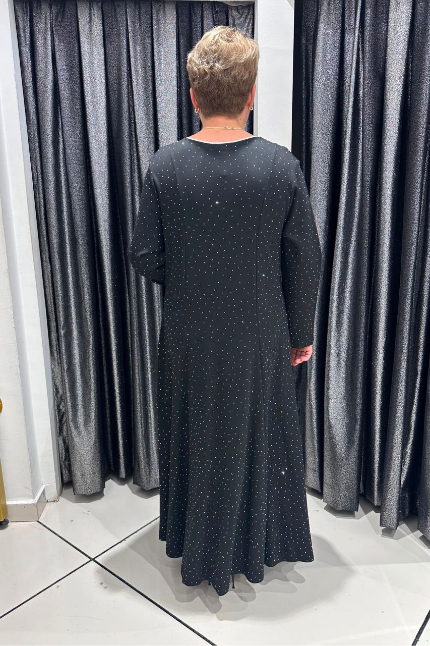 Selma Büyük Beden Taş Detaylı Elbise