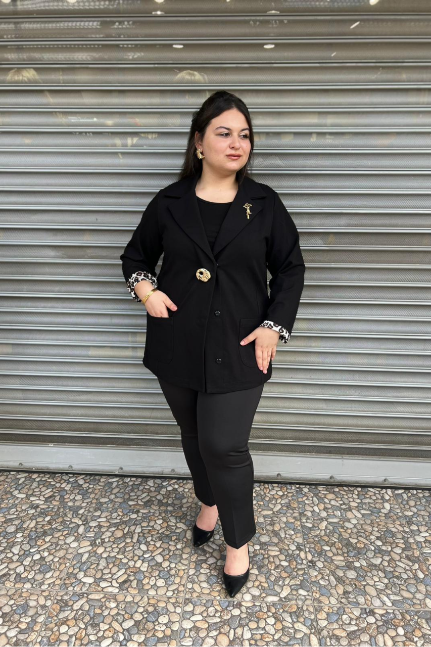 Selma Büyük Beden Tasarım Ceket