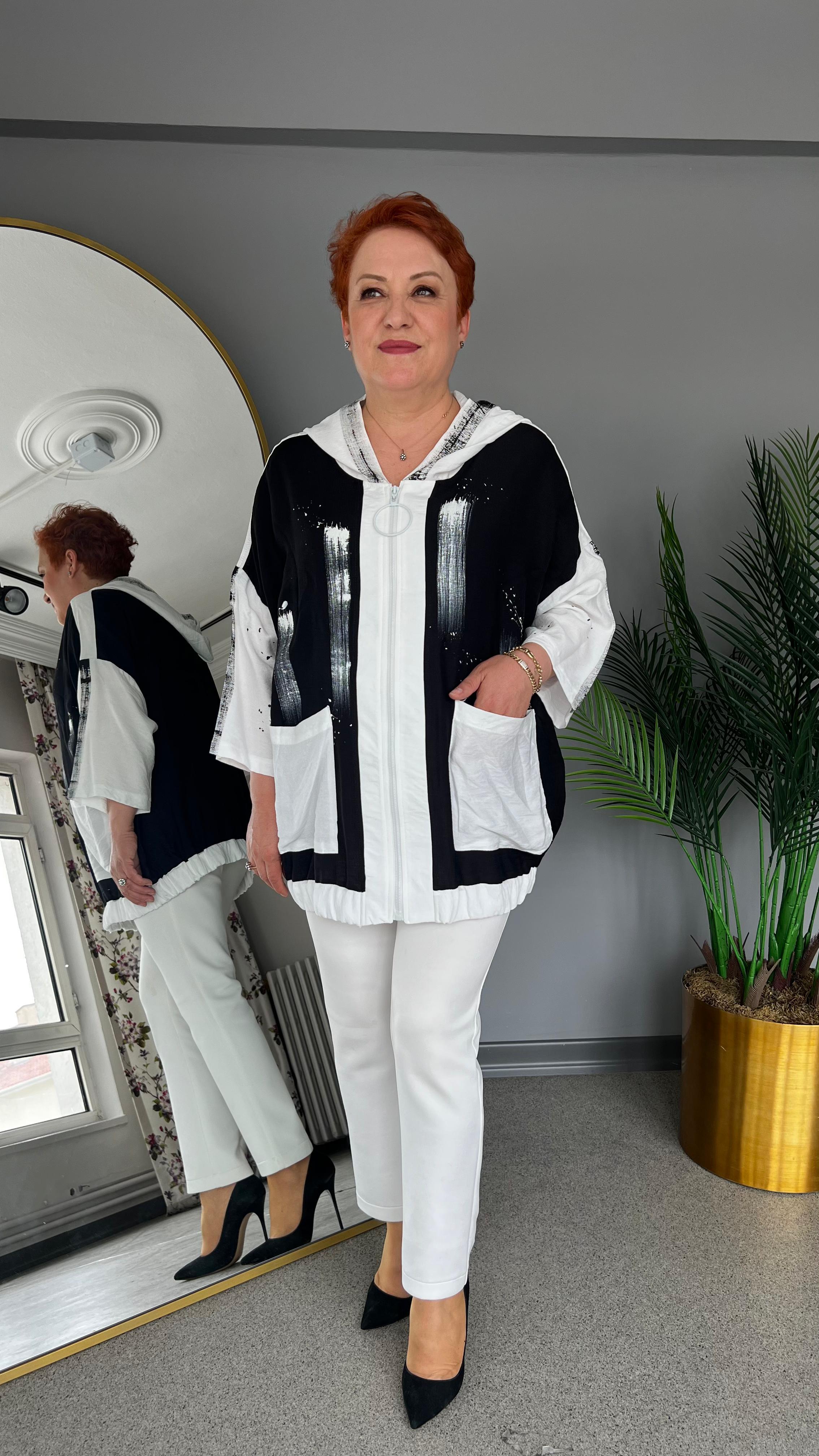 Selma Büyük Beden Tasarım Ceket