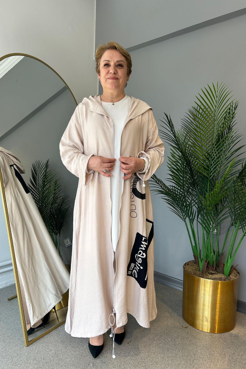 Selma Büyük Beden Tasarım Keten Kap